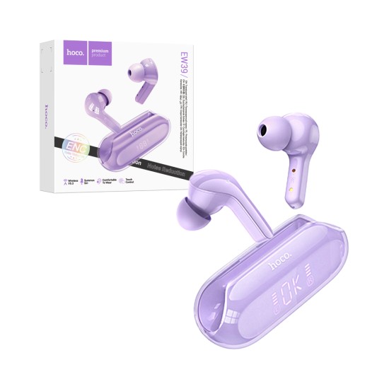 Hoco True Wireless Earbuds EW39 Bright Bluetooth Purple